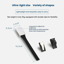Load image into Gallery viewer, Portable Clip Book Lamp Mini Desk Lamp Learning Reading Rechargeable Clip Bookmark Light