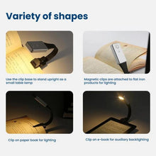 Load image into Gallery viewer, Portable Clip Book Lamp Mini Desk Lamp Learning Reading Rechargeable Clip Bookmark Light