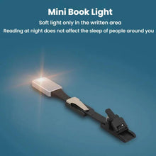 Load image into Gallery viewer, Portable Clip Book Lamp Mini Desk Lamp Learning Reading Rechargeable Clip Bookmark Light