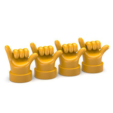 Load image into Gallery viewer, 4pcs /Set Car Gesture Valve Tire Decorative Rubber Cap, Yellow Middle Finger, Black Middle Finger, Yellow OK, Black OK, Yellow Rock, Black Rock, Yellow Yeah, Black Yeah, Yellow Six, Black Six