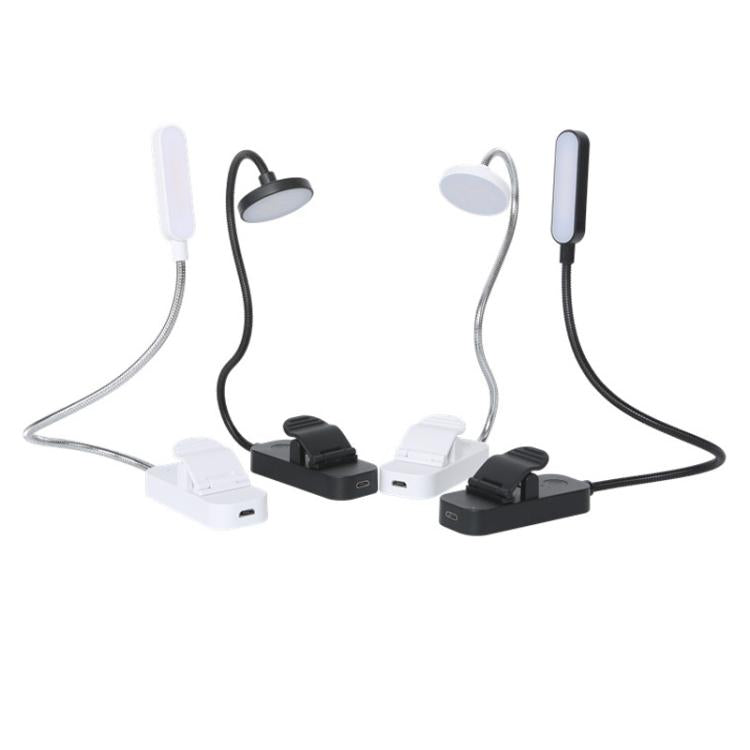 Hose Clip Book Light Night Reading Lamp Adjustable Brightness USB Rechargeable Book Clip Lights