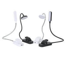 Load image into Gallery viewer, Hose Clip Book Light Night Reading Lamp Adjustable Brightness USB Rechargeable Book Clip Lights