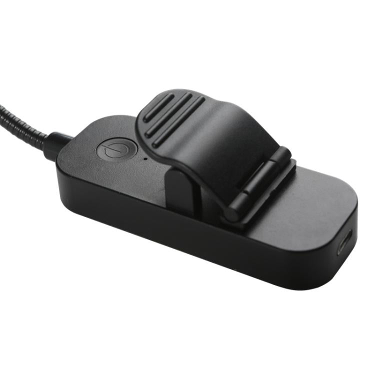 Hose Clip Book Light Night Reading Lamp Adjustable Brightness USB Rechargeable Book Clip Lights