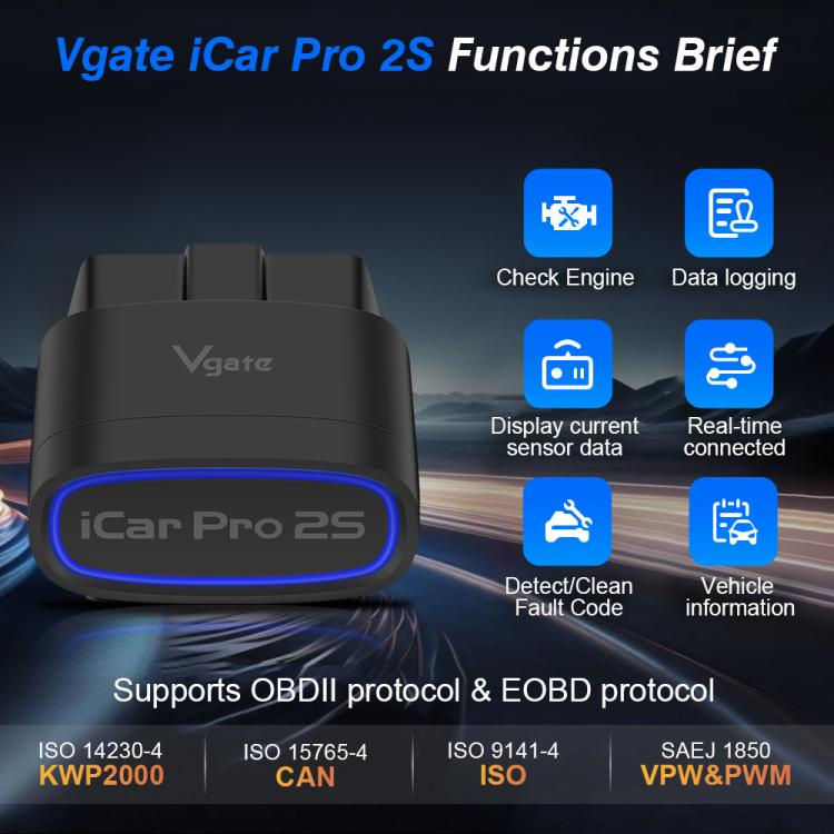 Vgate 3m bps Bluetooth Wireless Wake-up Diagnostic Instrument, Bluetooth 5.3