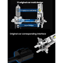 Load image into Gallery viewer, 2pcs 6000K Mini Car Plug-in Integrated LED Headlights, H7