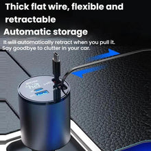 Load image into Gallery viewer, 100W Metal Car Retractable Cable Cigarette Lighter Charger, 8 Pin+TYPE-C, 8 Pin+8 Pin (2.4A), TYPE-C+TYPE-C (PD+QC)