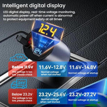 Load image into Gallery viewer, 100W Metal Car Retractable Cable Cigarette Lighter Charger, 8 Pin+TYPE-C, 8 Pin+8 Pin (2.4A), TYPE-C+TYPE-C (PD+QC)