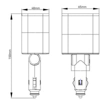 Load image into Gallery viewer, 120W 1 To 2 Retractable USB Car Fast Charging Charger With Cigarette Lighter