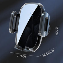 Load image into Gallery viewer, 15W Wireless Induction Snap-on Charging Car Air Outlet Phone Holder, Black, Black + Long Hook Clip, Black + Car Charger Head, White + Car Charger Head