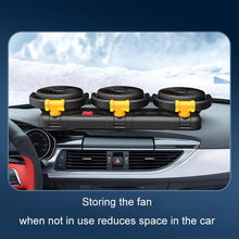 Load image into Gallery viewer, F4505 Car Triple-Head Rotatable Fan Auto 3-Way Folding Fan, USB Port 5V, Cigarette Lighter Port 12V, Cigarette Lighter Port 24V