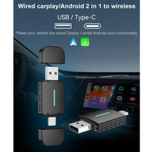 Load image into Gallery viewer, Car Wired Dual-port CarPlay/Android 2 in 1 Converts To Wireless Box, CarPlay/Android 2 in 1