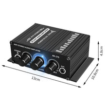 Load image into Gallery viewer, Car Home Stereo Mini Amplifier, AK270, AK270 With DC Line