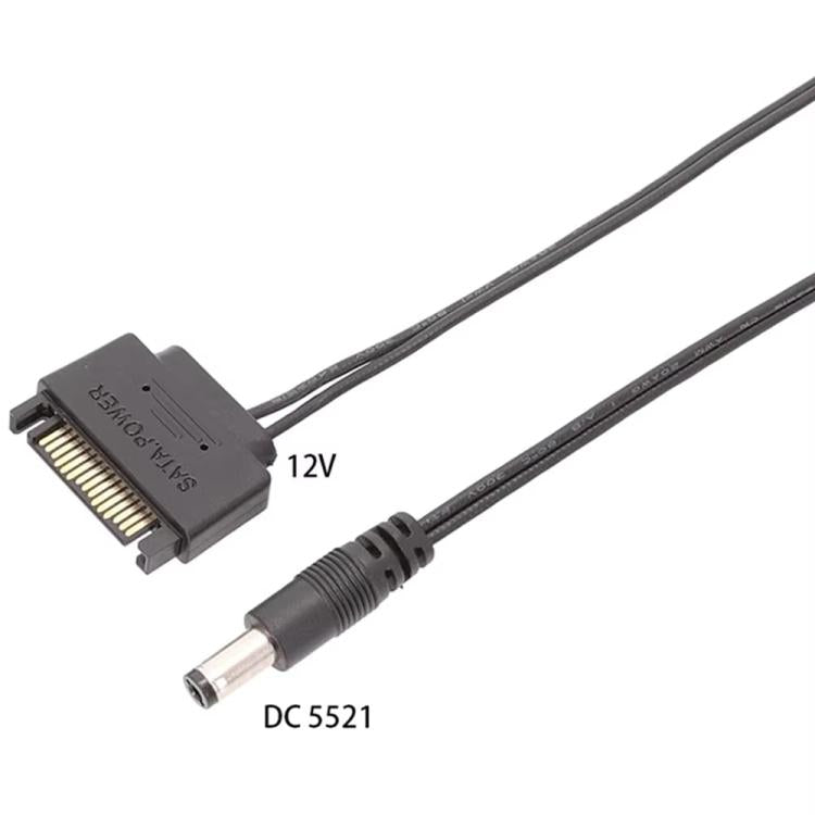 SATA Male To 5.5 x 2.1mm DC Connection Cable 12V Power Cable, 20cm, 50cm, 100cm