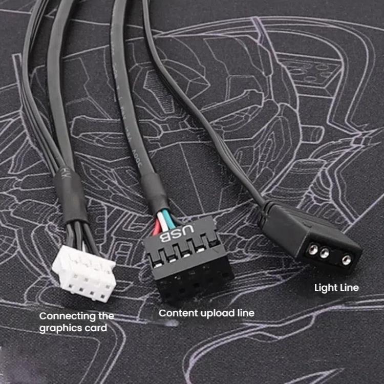 Lighting Cable Content Upload Cable for COLORFUL RTX3090TI / RTX4080 / RTX4070TI / RTX4070 / RTX4090TI / RTX4090, Lighting Cable Content Upload