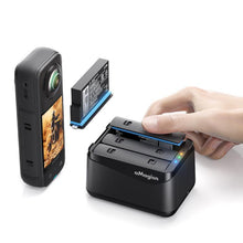 Load image into Gallery viewer, For Insta360 X5 Camera AMagisn Battery Charger Fast Charging Station For 3 Batteries Simultaneously
