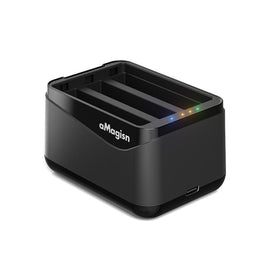 For Insta360 X5 Camera AMagisn Battery Charger Fast Charging Station For 3 Batteries Simultaneously