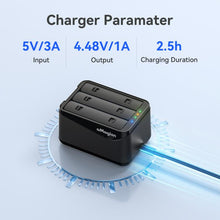 Load image into Gallery viewer, For Insta360 X5 Camera AMagisn Battery Charger Fast Charging Station For 3 Batteries Simultaneously