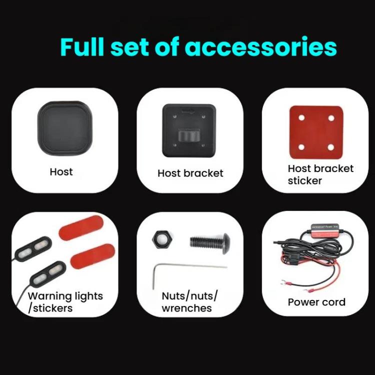 24GHz Motorcycle 30-Meter Blind Spot Radar Detection System Lane Change Assist  for Safe Riding, 30-Meter