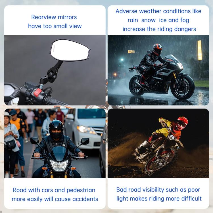 24GHz Motorcycle 30-Meter Blind Spot Radar Detection System Lane Change Assist  for Safe Riding, 30-Meter