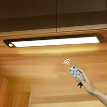 Load image into Gallery viewer, Rechargeable Motion Sensor Light Bar Cabinet Wardrobe Lamp With Remote Control, 20cm Silver, 40cm Silver, 60cm Silver, 80cm Silver, 20cm Black, 40cm Black, 60cm Black, 80cm Black