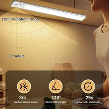 Load image into Gallery viewer, Rechargeable Motion Sensor Light Bar Cabinet Wardrobe Lamp With Remote Control, 20cm Silver, 40cm Silver, 60cm Silver, 80cm Silver, 20cm Black, 40cm Black, 60cm Black, 80cm Black