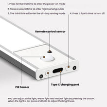 Load image into Gallery viewer, Rechargeable Motion Sensor Light Bar Cabinet Wardrobe Lamp With Remote Control, 20cm Silver, 40cm Silver, 60cm Silver, 80cm Silver, 20cm Black, 40cm Black, 60cm Black, 80cm Black
