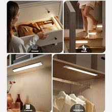 Load image into Gallery viewer, Rechargeable Motion Sensor Light Bar Cabinet Wardrobe Lamp With Remote Control, 20cm Silver, 40cm Silver, 60cm Silver, 80cm Silver, 20cm Black, 40cm Black, 60cm Black, 80cm Black