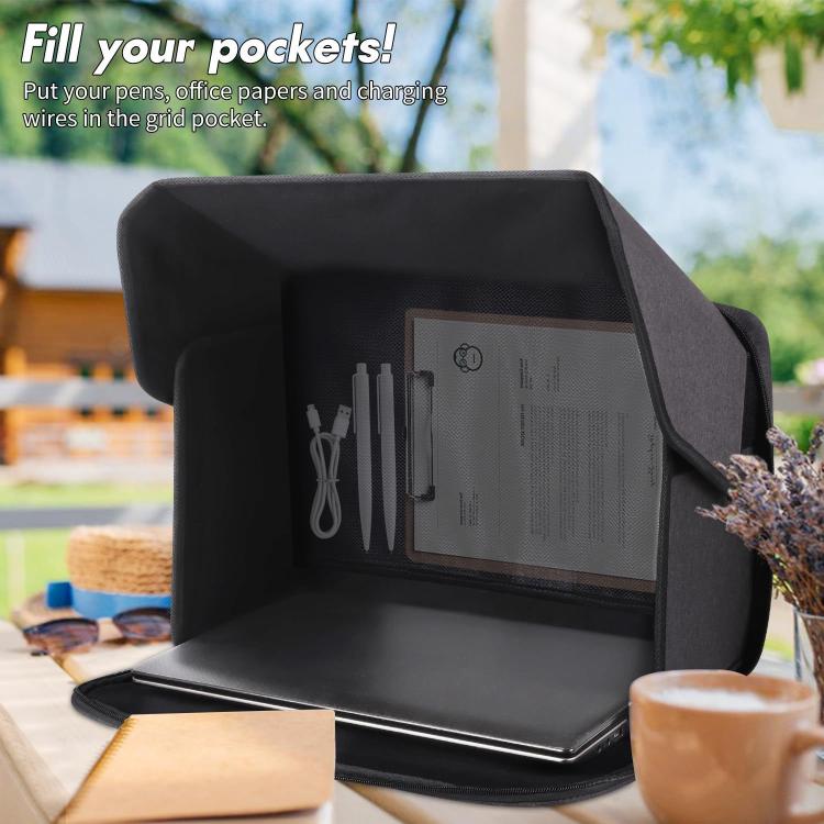 16-Inch Laptop Bag Sun Shade Foldable Anti-Glare Privacy Screen Cover for Outdoor Use, 16 inch