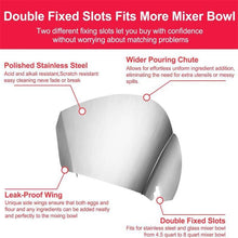 Load image into Gallery viewer, For KitchenAid Stand Mixer Stainless Steel Pouring Shield Food Chute Cover Attachment, Stainless Steel Pouring Shield