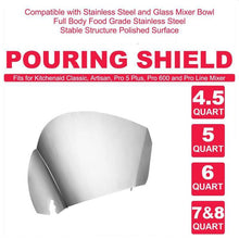 Load image into Gallery viewer, For KitchenAid Stand Mixer Stainless Steel Pouring Shield Food Chute Cover Attachment, Stainless Steel Pouring Shield