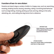 Load image into Gallery viewer, 2 In 1 Pet Training Clicker Dog Whistle With Long Wristband