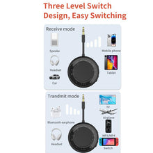 Load image into Gallery viewer, 2-in-1 Bluetooth 5.4 Audio Adapter with Qualcomm Chip Low Latency Wireless Transmitter/Receiver for Car/Home, M166