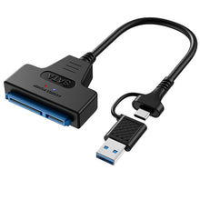 Load image into Gallery viewer, USB 3.0/USB-C to SATA 22-Pin Adapter Cable for 2.5-inch Laptop HDD/SSD, 25cm