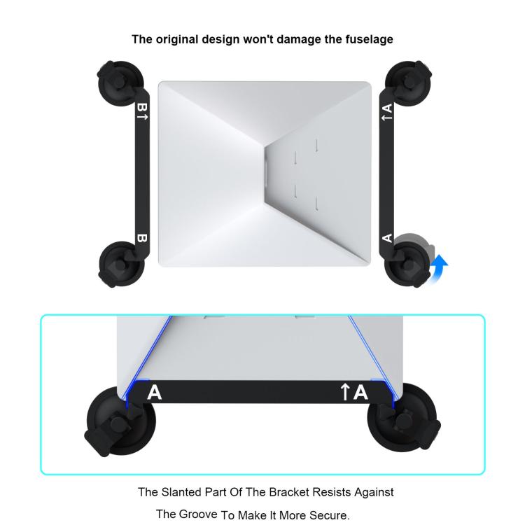 For Starlink Mini Car Metal Suction Cup Holder, S2032, S2032B