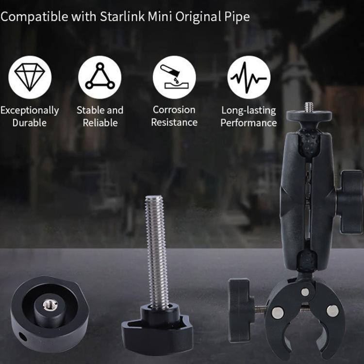Aluminium Alloy Bracket Adapter Heavy Duty Clamp Bracket, Xpokika S8600 For Starlink Mini 2024, For Starlink Mini 2025