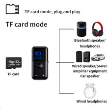Load image into Gallery viewer, 2-In-1 Bluetooth 5.4 Transmitter &amp; Receiver AUX Car/Travel Adapter with 3.5mm Jack, TF Card Slot, Lapel Clip Design, M20