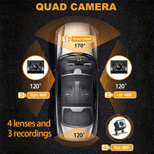 Load image into Gallery viewer, High-Definition 1080P Infrared Night Cision Parking Monitoring Driving Recorder, 3 Lenses, 4 Lenses, 4 Lenses + 32G