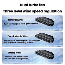 Load image into Gallery viewer, Car Rear Seat USB Plug-in Dual Turbine Silent Bladeless Electric Fan