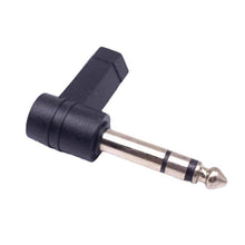 Load image into Gallery viewer, 6.35mm To 3.5mm Plug 90 Degree Headphone Microphone Audio Adapter, 6.35mm To 3.5mm