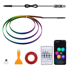 Load image into Gallery viewer, 3 Control App Remote Control Colorful Car Interior Ambient Lighting Modified LED Acrylic USB Car Ambient Lighting, 110cm+75cm x 4+35cm+Footlight x 4 10 In 1, 110cm+75cm x 4+35cm 6 In 1, 110cm, 110cm x 2 2 In 1, 110cm x 3 3 In 1, 110cm x 4 4 In 1       ...