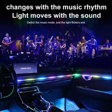 Load image into Gallery viewer, 3 Control App Remote Control Colorful Car Interior Ambient Lighting Modified LED Acrylic USB Car Ambient Lighting, 110cm+75cm x 4+35cm+Footlight x 4 10 In 1, 110cm+75cm x 4+35cm 6 In 1, 110cm, 110cm x 2 2 In 1, 110cm x 3 3 In 1, 110cm x 4 4 In 1       ...