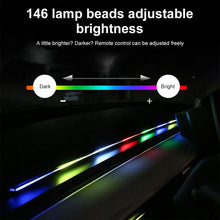 Load image into Gallery viewer, 3 Control App Remote Control Colorful Car Interior Ambient Lighting Modified LED Acrylic USB Car Ambient Lighting, 110cm+75cm x 4+35cm+Footlight x 4 10 In 1, 110cm+75cm x 4+35cm 6 In 1, 110cm, 110cm x 2 2 In 1, 110cm x 3 3 In 1, 110cm x 4 4 In 1       ...