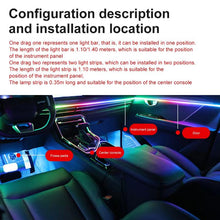 Load image into Gallery viewer, 3 Control App Remote Control Colorful Car Interior Ambient Lighting Modified LED Acrylic USB Car Ambient Lighting, 110cm+75cm x 4+35cm+Footlight x 4 10 In 1, 110cm+75cm x 4+35cm 6 In 1, 110cm, 110cm x 2 2 In 1, 110cm x 3 3 In 1, 110cm x 4 4 In 1       ...