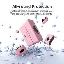 Load image into Gallery viewer, For DJI Mic Mini aMagisn MP01 Silicone Protective Case, 3 In 1 Black, 3 In 1 Gray, 3 In 1 Pink, 3 In 1 Purple, 3 In 1 Blue, 4 In 1 Black, 4 In 1 Gray, 4 In 1 Pink, 4 In 1 Purple, 4 In 1 Blue