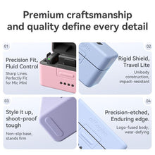 Load image into Gallery viewer, For DJI Mic Mini aMagisn MP01 Silicone Protective Case, 3 In 1 Black, 3 In 1 Gray, 3 In 1 Pink, 3 In 1 Purple, 3 In 1 Blue, 4 In 1 Black, 4 In 1 Gray, 4 In 1 Pink, 4 In 1 Purple, 4 In 1 Blue
