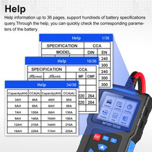 Load image into Gallery viewer, 12/24V Multi-Function Car Battery Fault Diagnosis Tester, BT300