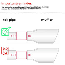 Load image into Gallery viewer, 76MM Automotive Stainless Steel Double-layer Muffler Exhaust Pipe