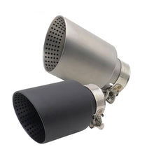 Load image into Gallery viewer, Car Inclined Stainless Steel Muffler Exhaust Pipe, 76x101mm Black, 76x101mm Silver, 76x114mm Black, 76x114mm Silver