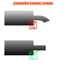 Load image into Gallery viewer, Car Inclined Stainless Steel Muffler Exhaust Pipe, 76x101mm Black, 76x101mm Silver, 76x114mm Black, 76x114mm Silver
