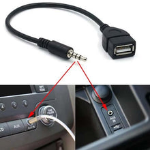 Load image into Gallery viewer, 10pcs 3.5mm Male Round Head To USB 2.0 Female USB Disk Car MP3 Data Transmission Cable, 10pcs